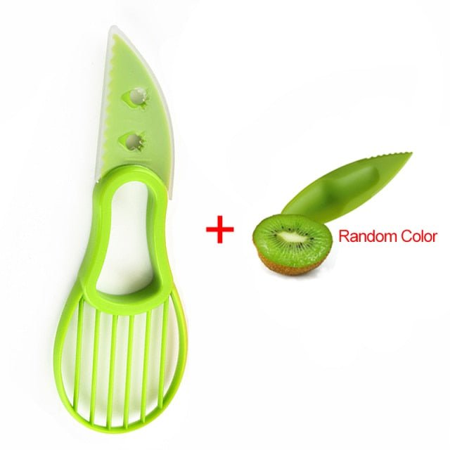 3 In 1 Avocado Slicer Shea Corer Butter Fruit Peeler Cutter Pulp Separator Plastic Knife Kitchen Vegetable Tools Kitchen Gadgets image 20