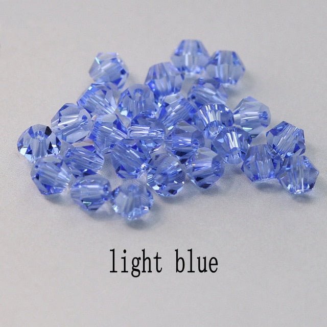 4mm Shiny Crystal Bead Set | Bicone Beads Glass Beads Loose Spacer Beads for bracelet DIY Jewelry image