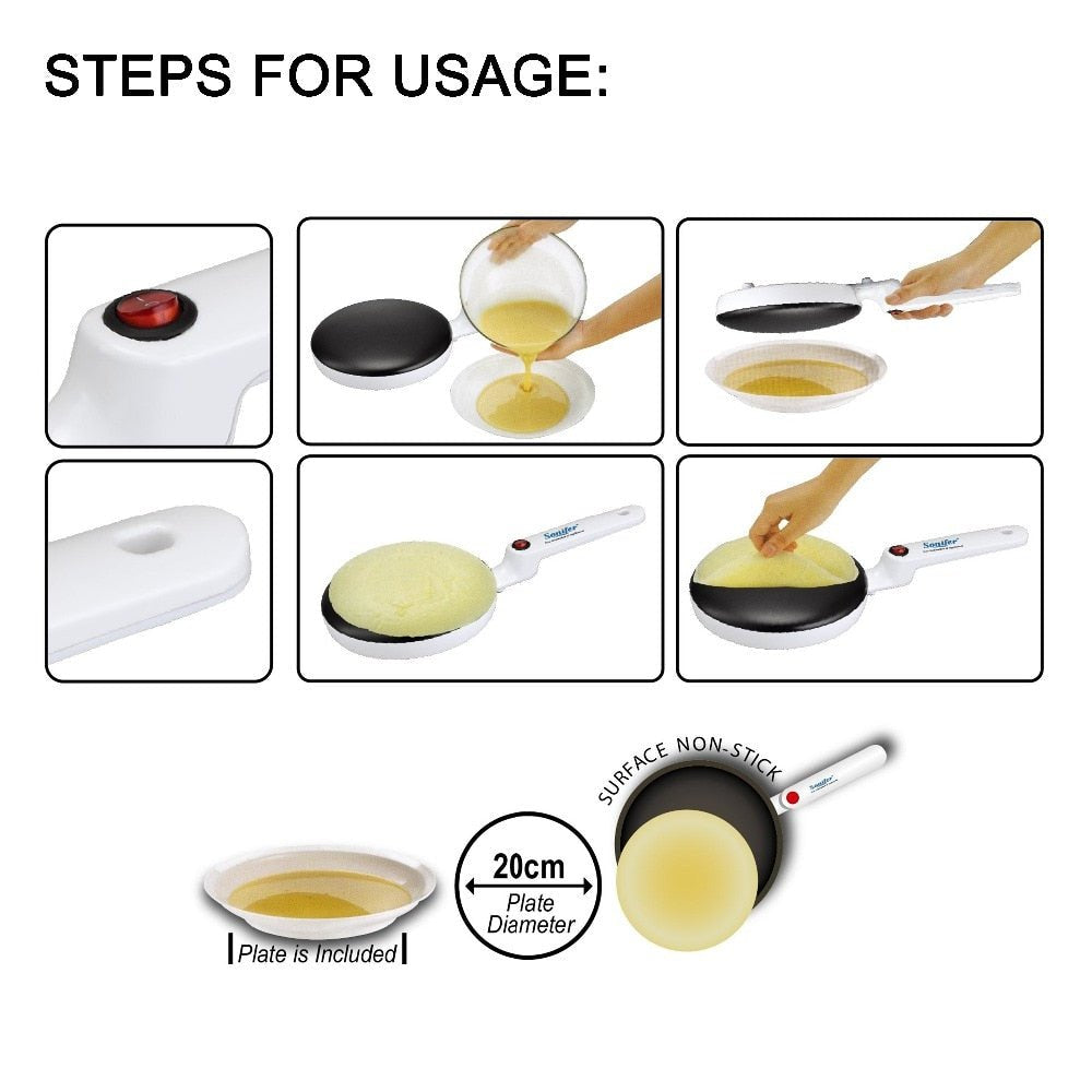 Portable Non-stick Griddle Electric Crepe Maker image 20