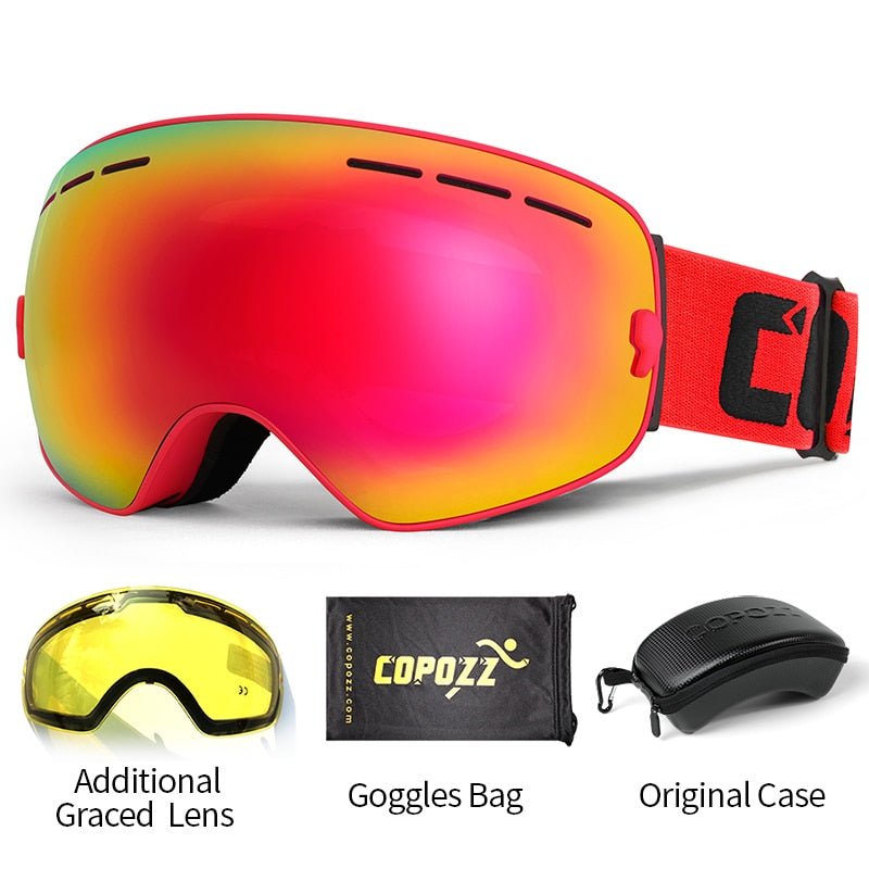 COPOZZ Anti Fog Snowboard Ski Goggles Mask image