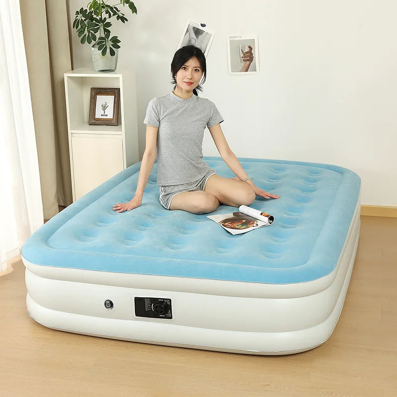 Elevated Air Mattress with Built-In Electric Pump & Pillow – Perfect for Home, Guests & Camping image 32
