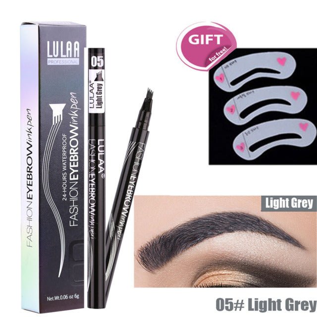 5-Color Four-Pronged Eyebrow Pencil Eyebrow Brush Split Liquid Waterproof Long-Lasting Eyebrows Enhancer Pencil Eyebrow Shadow image 0