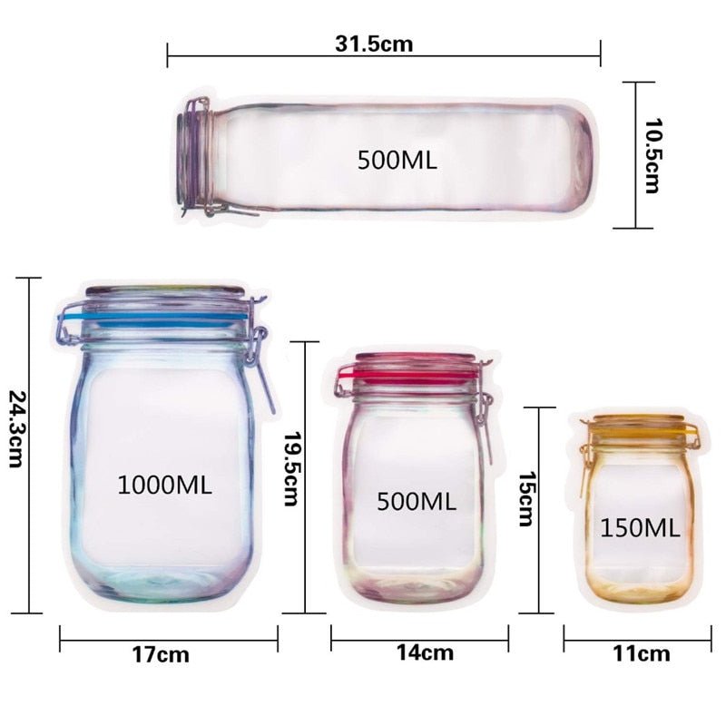 Reusable Mason Jar Bottles Storage Bags image 11