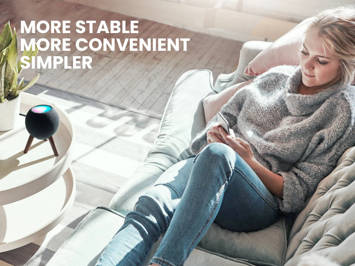 GGMM Real Wood Stand for HomePod Mini | Stylish Tripod with Metal Frame image 8