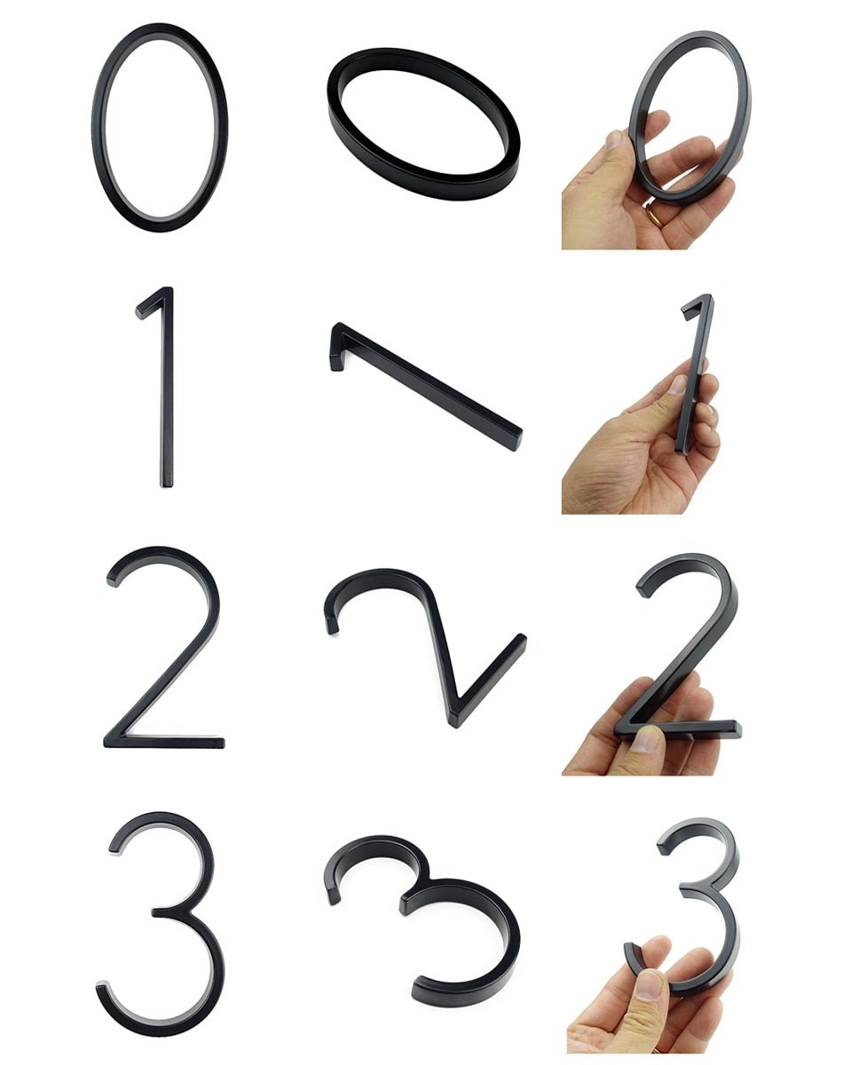 125mm Big Modern Floating House Number and Letters image 36