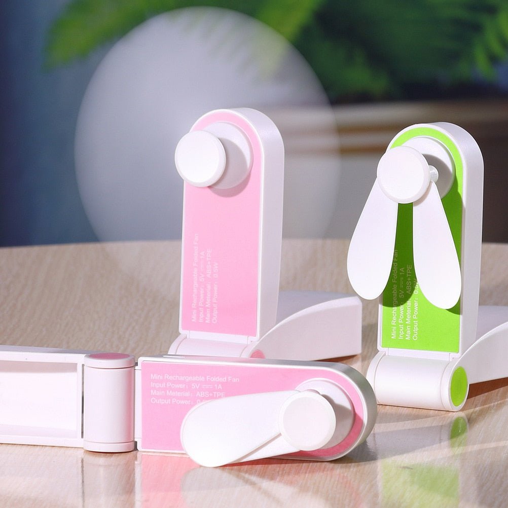 USB Pocket Foldable Fans | Electric Portable Small Fan | Desktop Electric Fan image 1