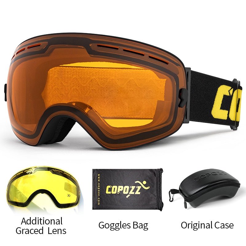 COPOZZ Anti Fog Snowboard Ski Goggles Mask image