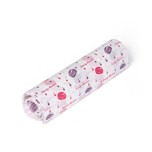 50Pcs/Lot Wax Paper Food Grade Grease Paper Food Wrappers |Wrapping Paper For Bread Sandwich Burger Fries | Oilpaper Baking Tools - Macaron without Box image