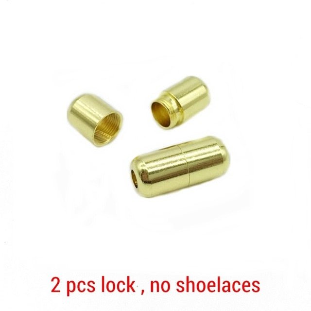 Elastic No Tie Semicircle Metal Lock Shoe Laces For Kids and Adult Sneakers and All Shoes - only 1 pair lockss image