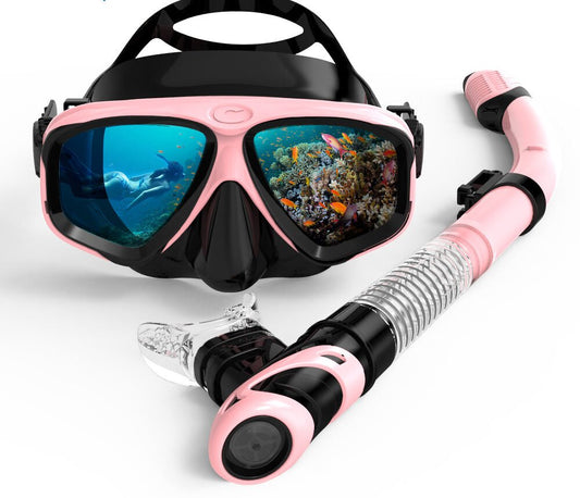 COPOZZ Scuba Diving Mask Set Anti Fog Goggles with Snorkel Glasses Tube Adjustable Strap for Women Men Adult Swimming Mask image 0