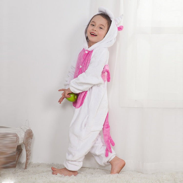 Winter Unicorn Onesies Pajamas | Kids Flannel Warm Jumpsuit SleepWear image 20