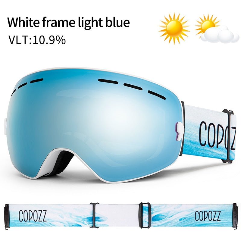 COPOZZ Anti Fog Snowboard Ski Goggles Mask image