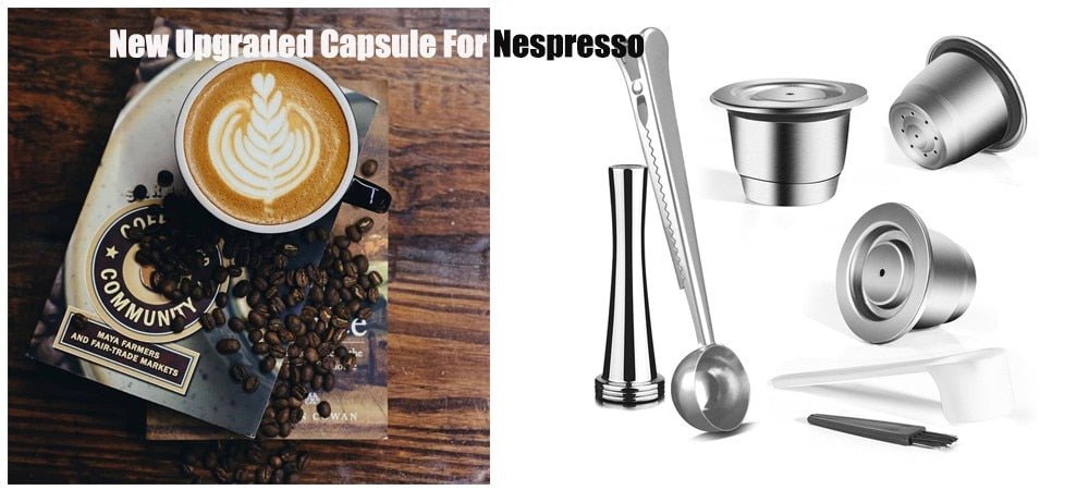 iCafilas Nespresso Reusable Refillable Capsule Pods Compatible With Nespresso Inissia capsula image 0