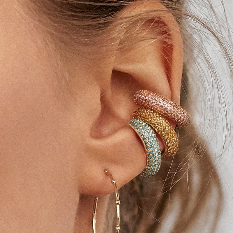 Bohemian Imitation Trendy Small Clip No-Piercing Earrings Cuff For Women and Girls image 5