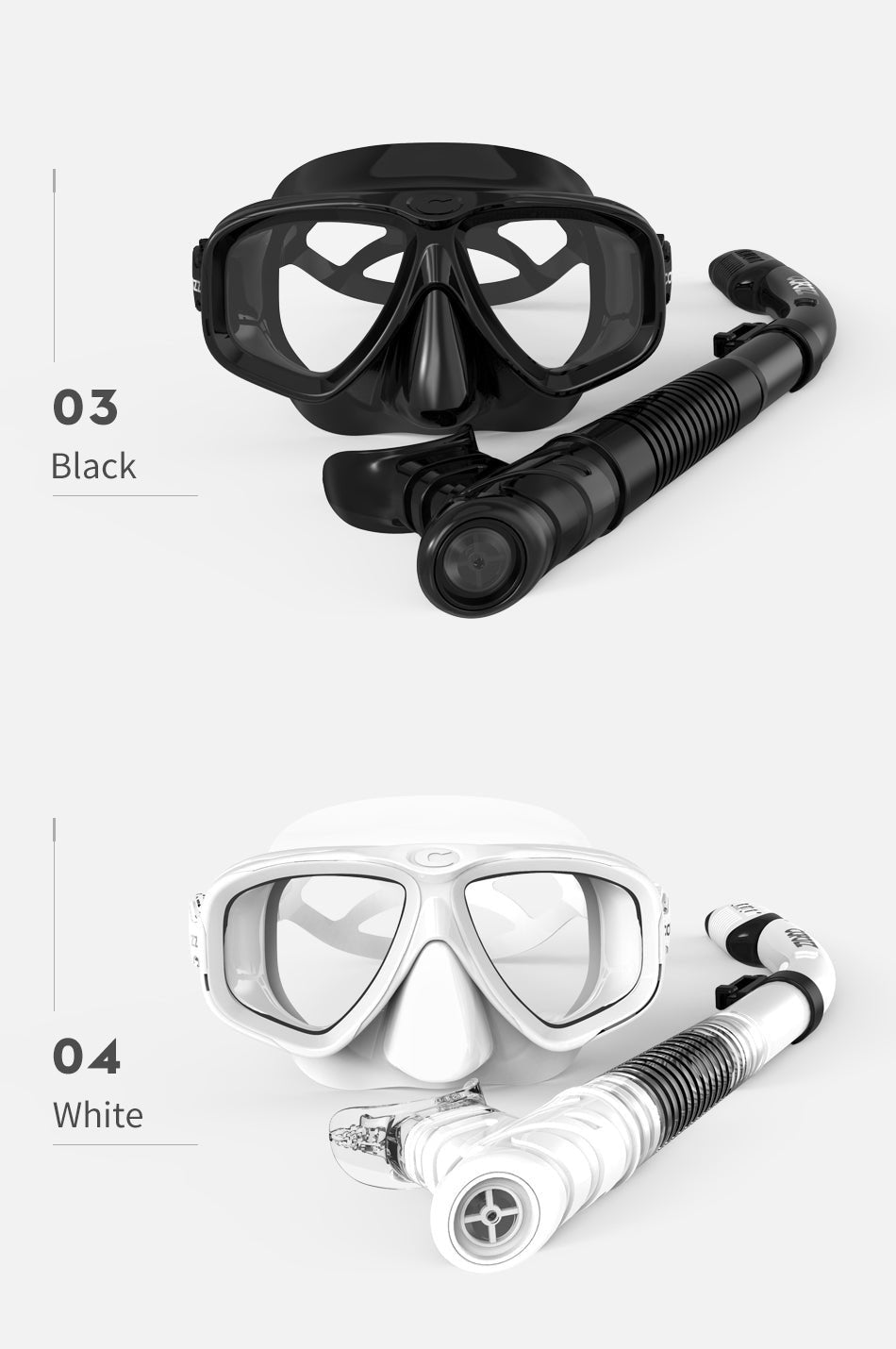 COPOZZ Scuba Diving Mask Set Anti Fog Goggles with Snorkel Glasses Tube Adjustable Strap for Women Men Adult Swimming Mask image 16