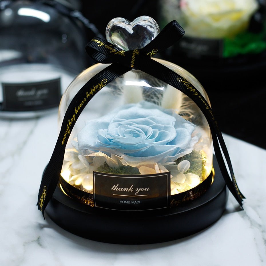 The Beauty and Beast Forever Rose Flower With Night Light in Glass Dome image 40