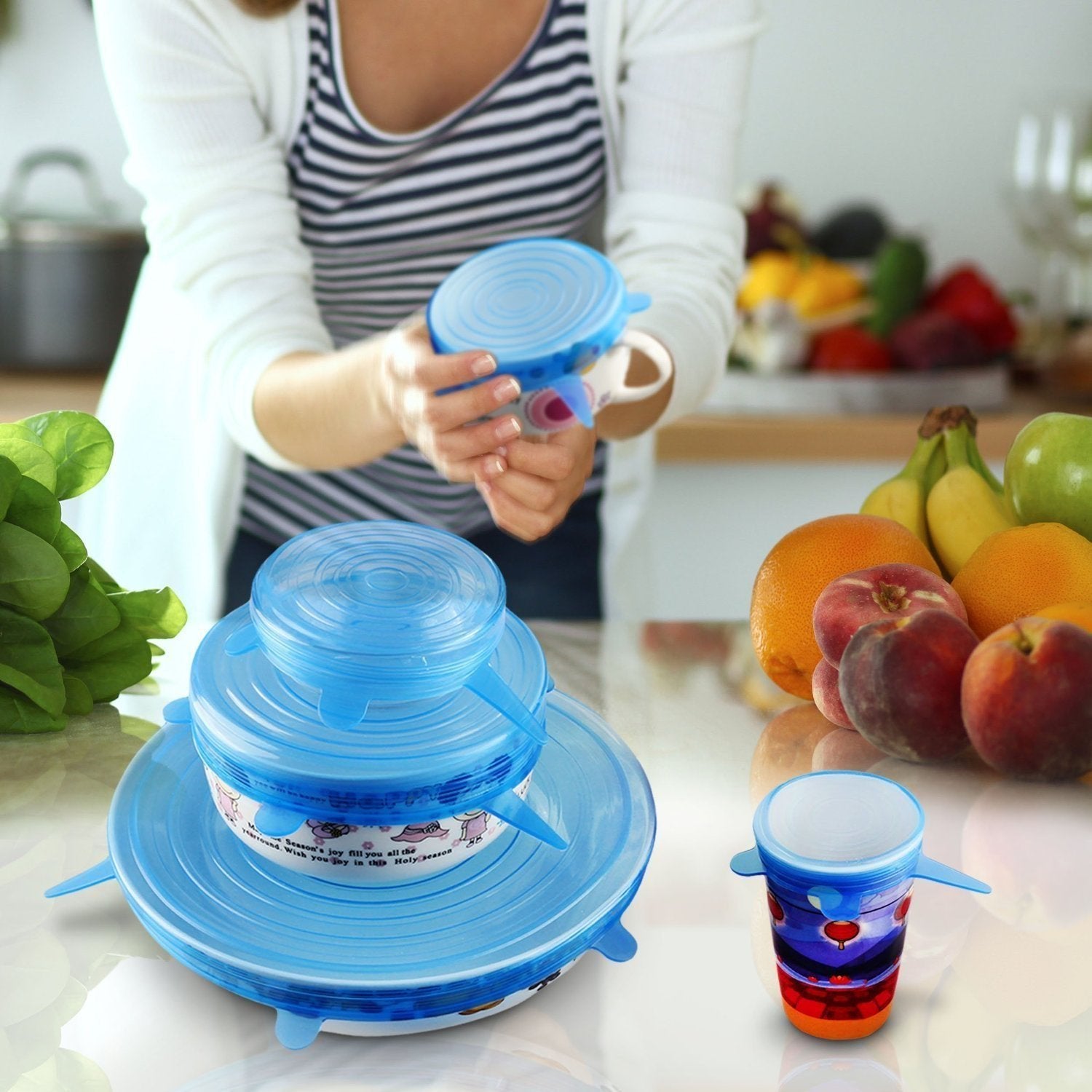 6PCS Universal Silicone Stretch Lids image 17