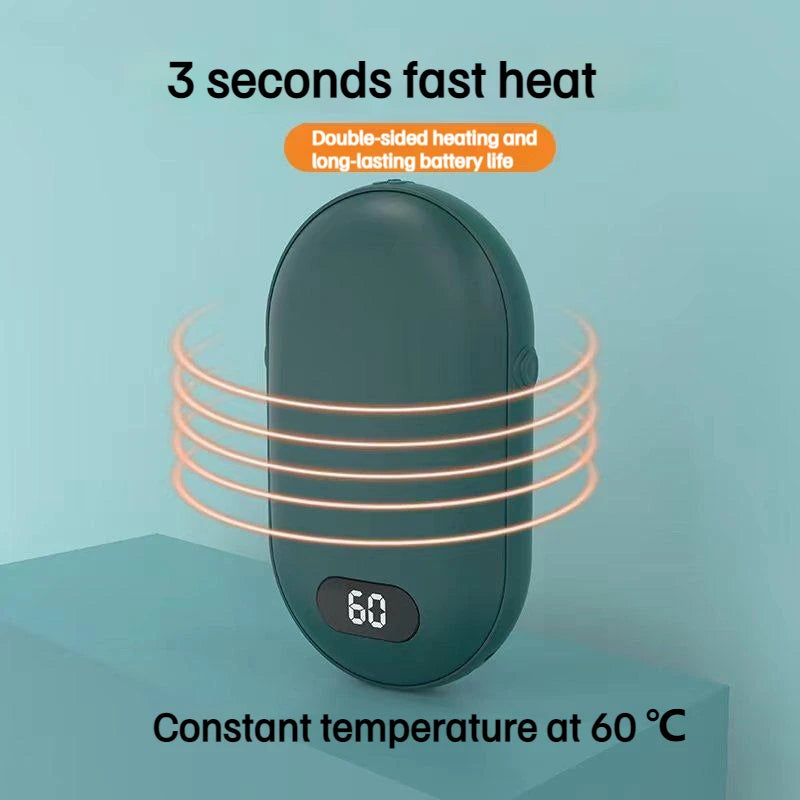 Compact Hand Warmer & Power Bank ‚Äì 2-in-1 USB Rechargeable Winter Essential image 1