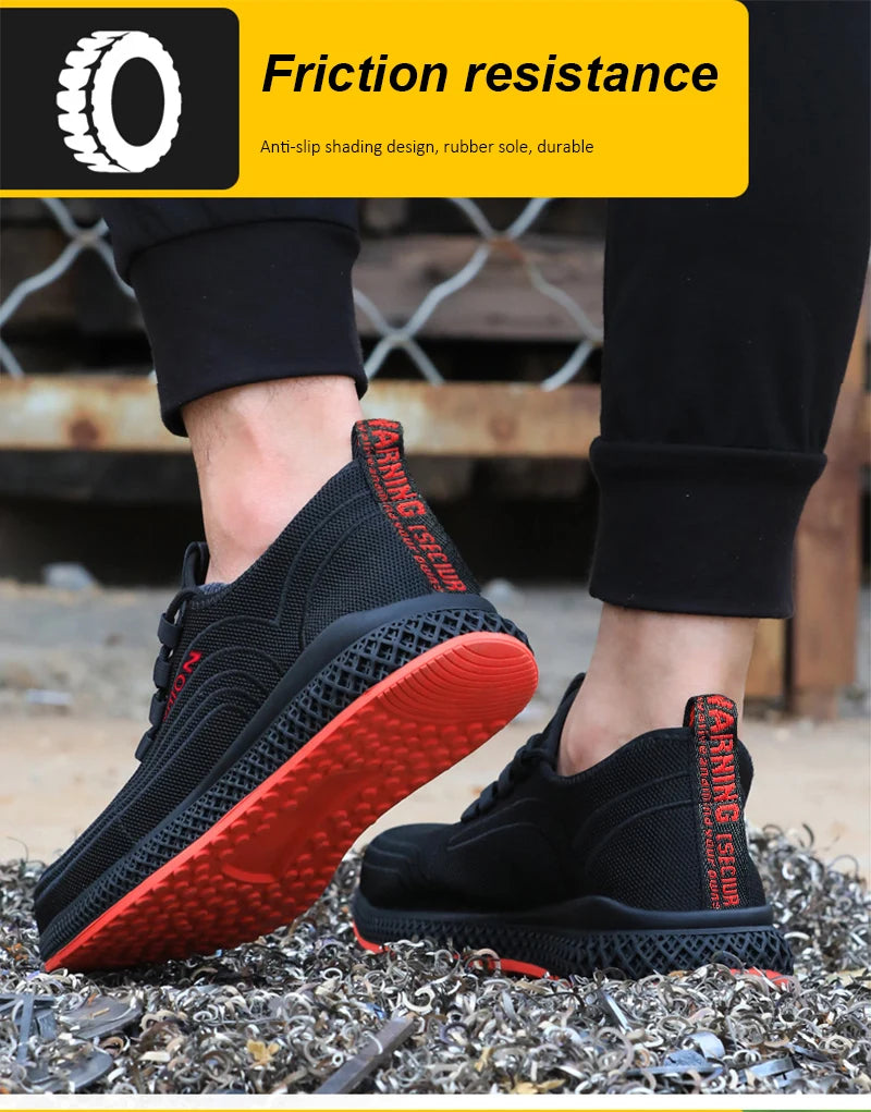 Air Mesh Steel Toe Safety Shoes – Lightweight, Breathable, Puncture-Proof Work Boots image 19