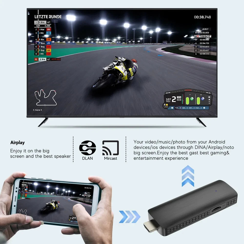 Q6 Android 10 TV Stick HDR Set Top OS 4K 1080P WiFi 6 2.4/5.8G Smart TV Sticks For Google YouTube NETFLIX Network Media Player image 1