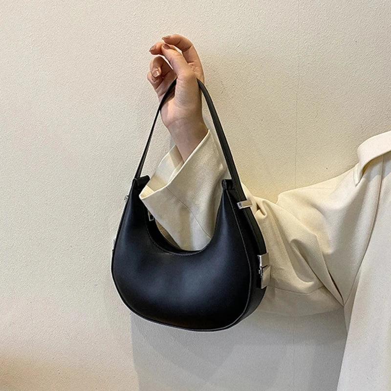 Luxury Underarm Tote Bags for Women ‚Äì Half Moon Hobo Bag, PU Leather Shoulder Bag & Clutch Purse image 3