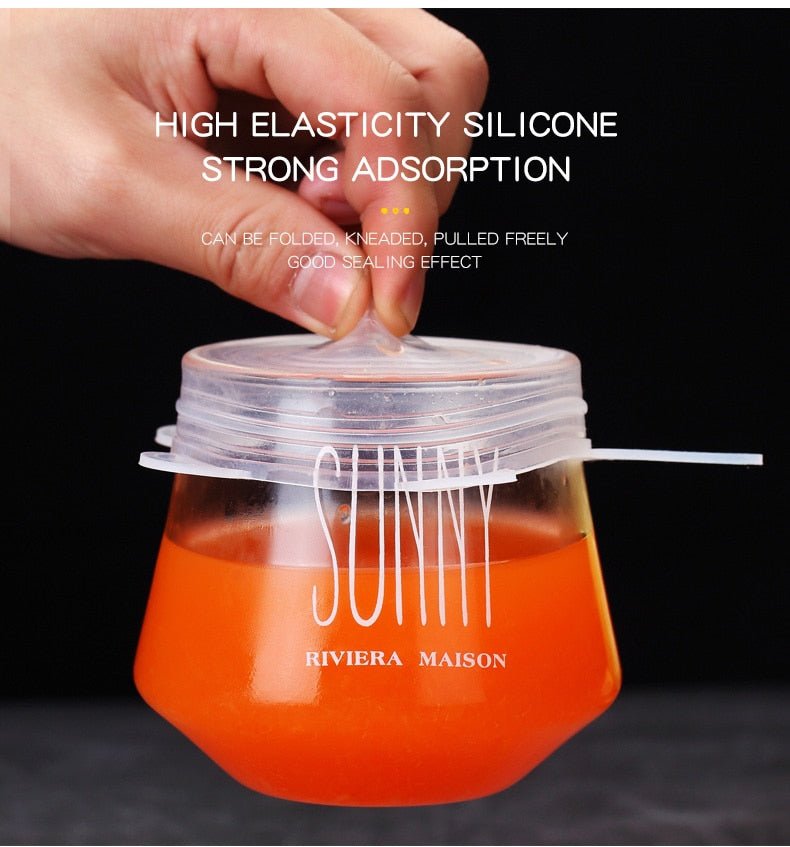 Worthbuy 6Pcs/Set Reusable Silicone Stretchable Food Cover Lids image 7