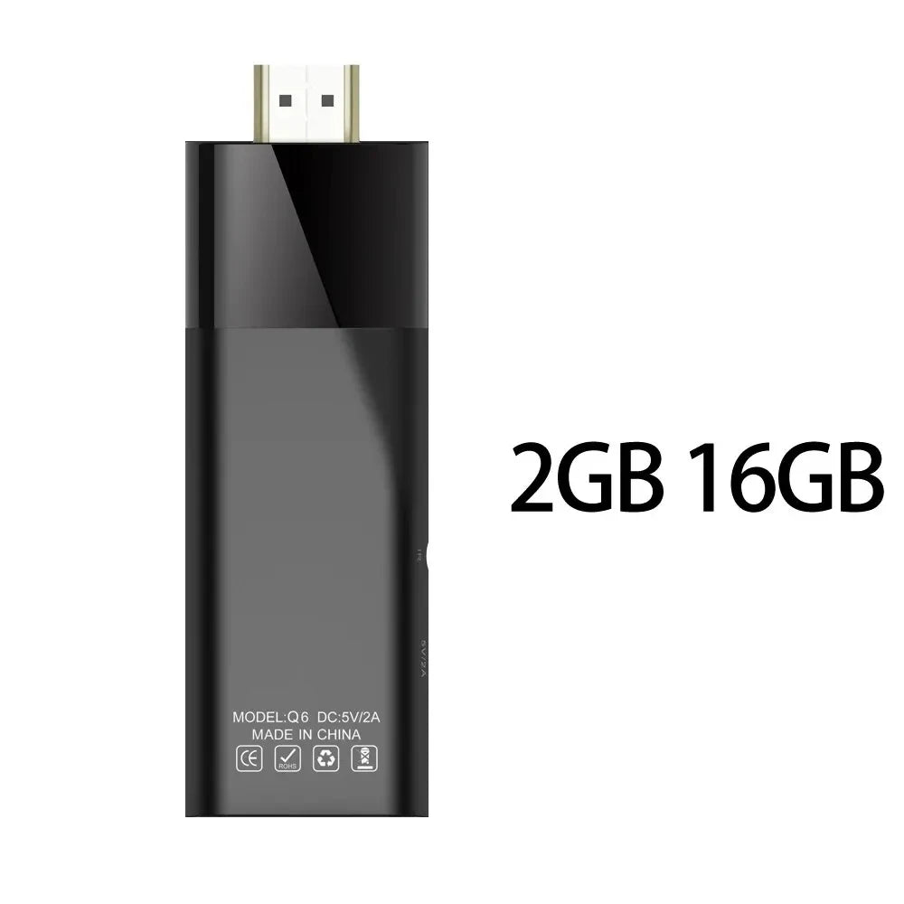 Q6 Android 10 TV Stick HDR Set Top OS 4K 1080P WiFi 6 2.4/5.8G Smart TV Sticks For Google YouTube NETFLIX Network Media Player - 2G 16G image