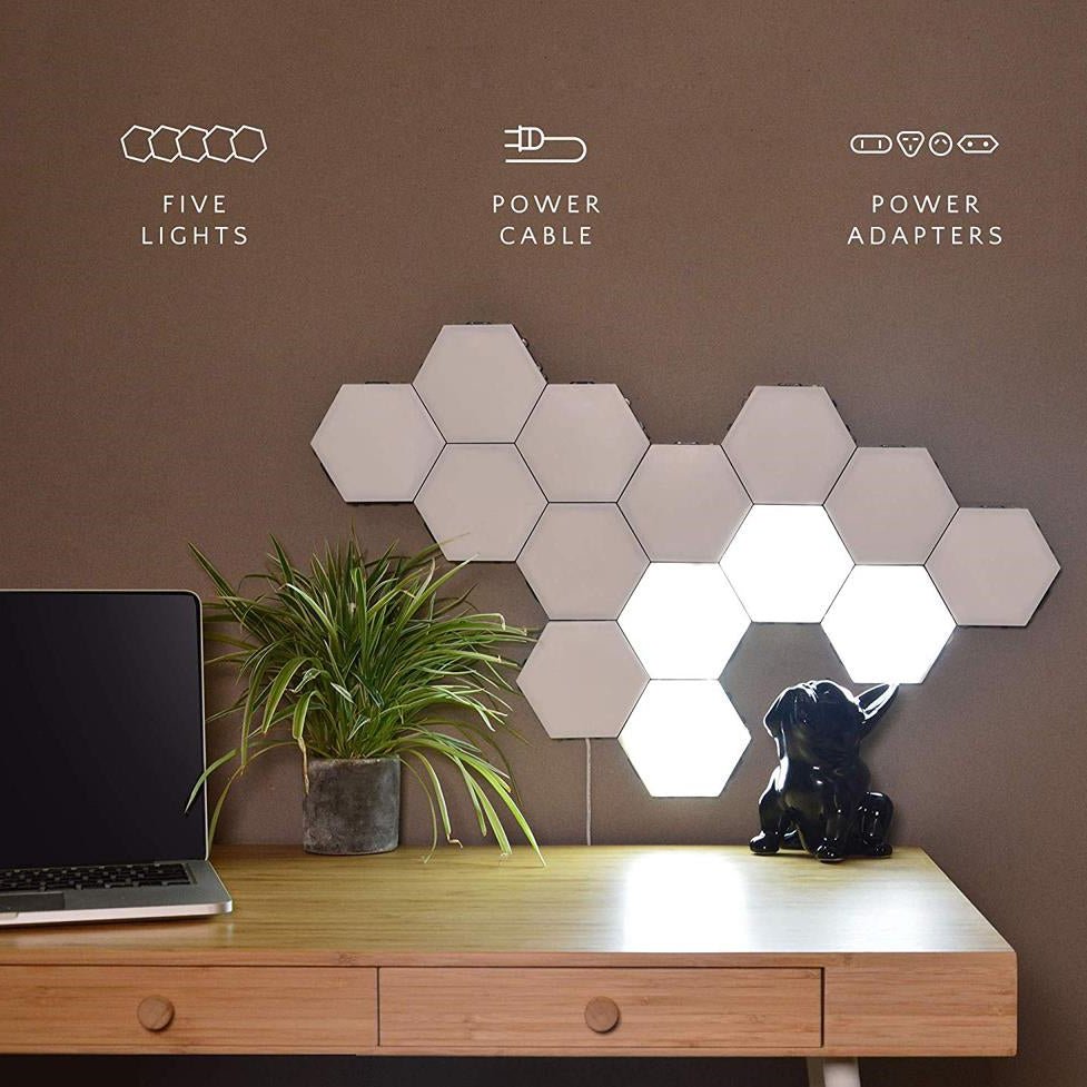 Quantum LED Hexagonal Lamps | Touch Sensitive Modular Wall Decoration Lighting System image 1