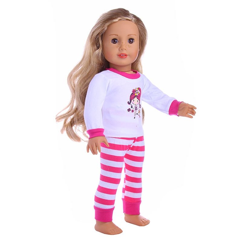 13 Styles Pajamas, Nightgown and Sleepwear Fit | 18 Inch American & 43CM Baby Doll Clothes Accessories image 29