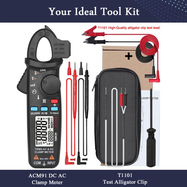 High-Precision Digital Clamp Meter – T-RMS Multimeter for DC/AC, Voltage, Temp, and More image 35