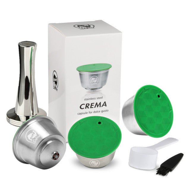 STAINLESS STEEL Metal Reusable Dolce Gusto Capsule Compatible with Nescafe Coffee Machine Refillable Dolci Filter Dripper Tamper image 7