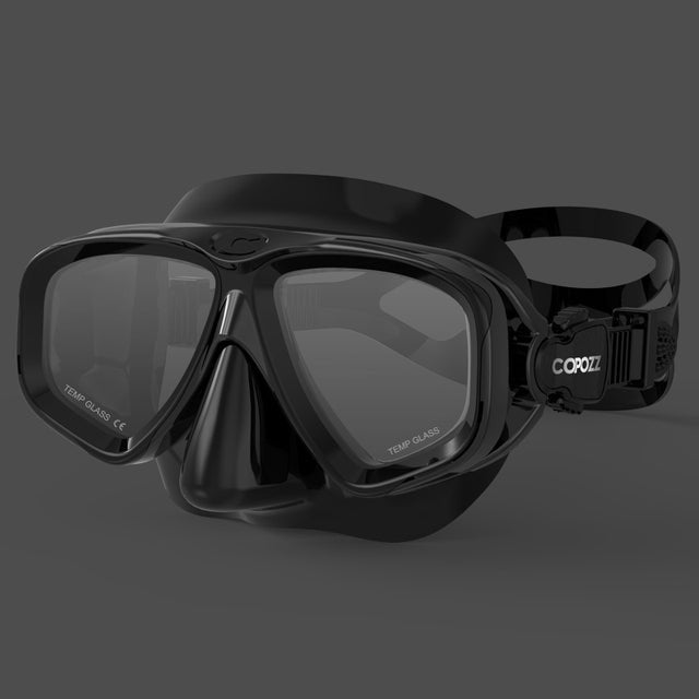 COPOZZ Scuba Diving Mask Set Anti Fog Goggles with Snorkel Glasses Tube Adjustable Strap for Women Men Adult Swimming Mask - Mask only(no tube) image