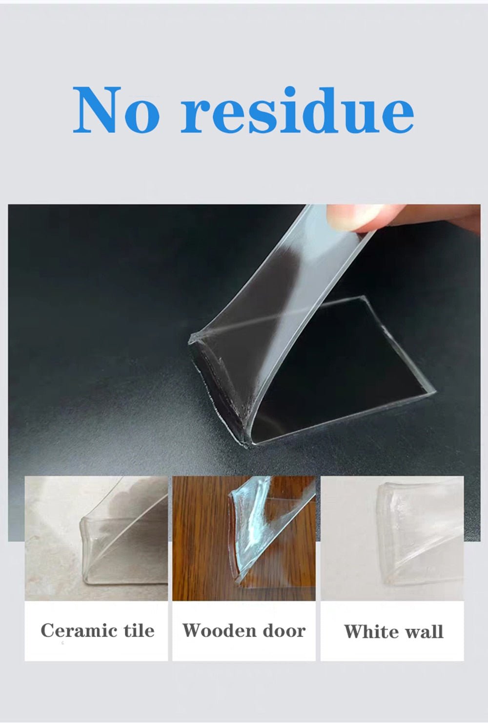 Transparent Washable and Reusable Double-Sided Adhesive Tape image 8