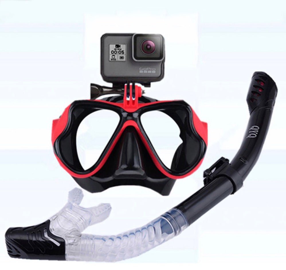 Diving Snorkeling Anti-fog swimming Goggles Camera Tube Mask Set image 29