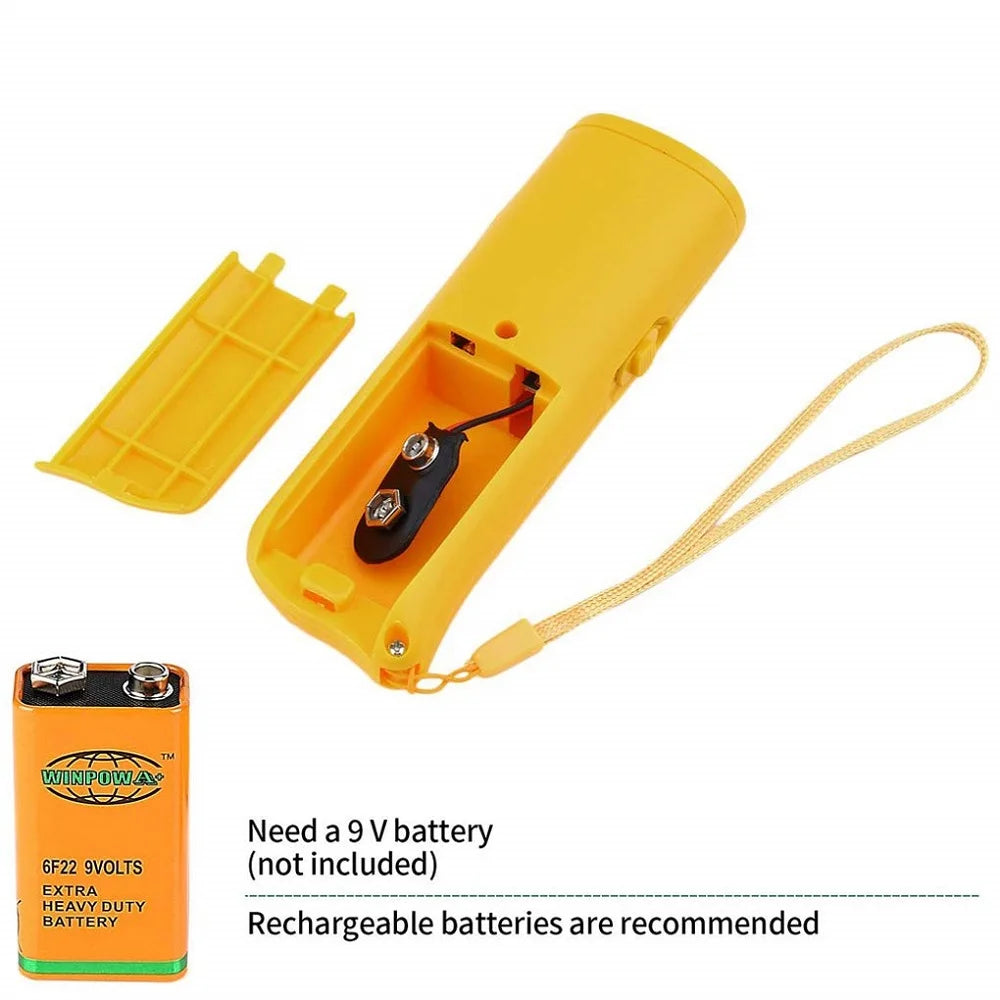 3-in-1 Ultrasonic Dog Repeller & Trainer - Anti-Bark Device with Flashlight for Outdoor Training image 13
