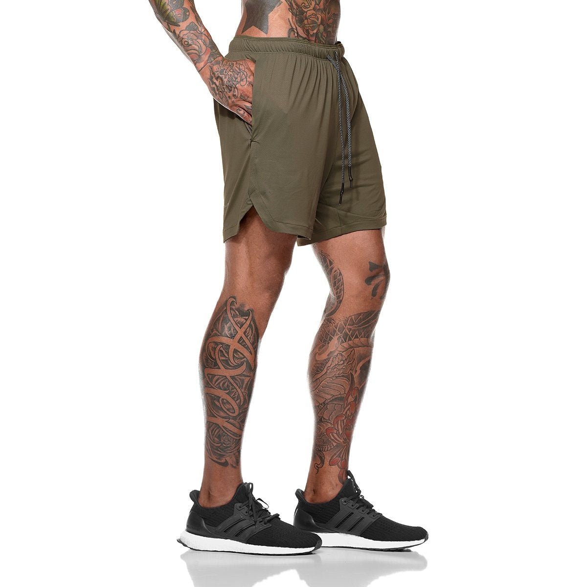 Mens 2 in 1 Running Jogging and Leisure Shorts image 33