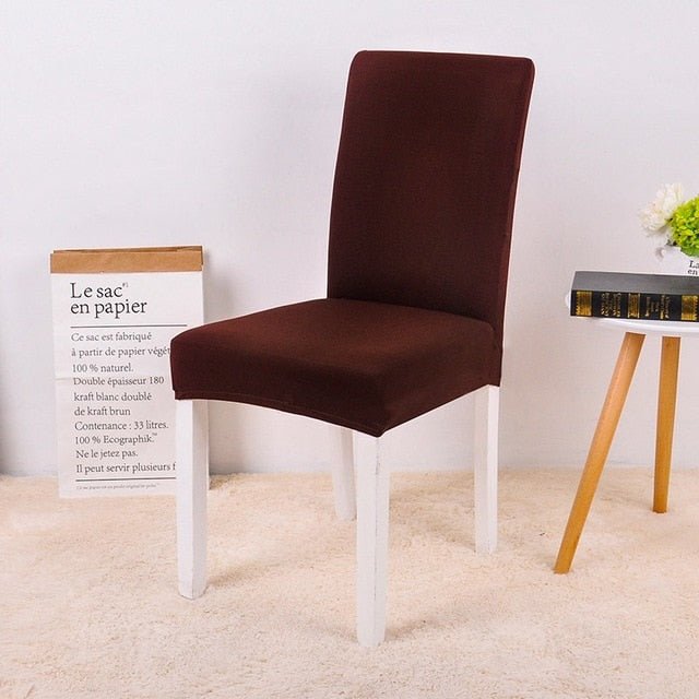 Spandex Desk Chair Seat Slipcovers - Coffee, universal sizes image