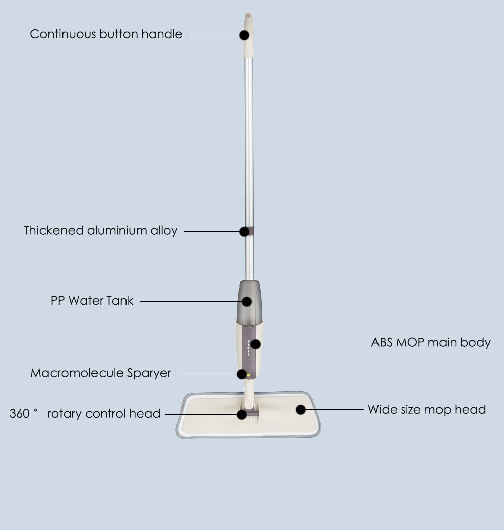 Spray Floor Mop with Reusable Microfiber Pads image 3