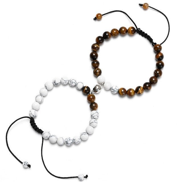 2Pcs/Set Couples Classic Natural Stone Beaded Bracelets image 26