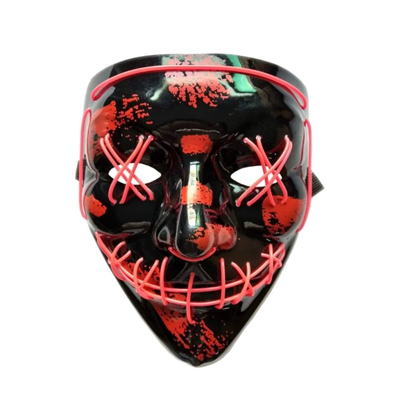 Halloween LED Purge Mascara Costume DJ Party Light Up Glow In Dark Masks image 7