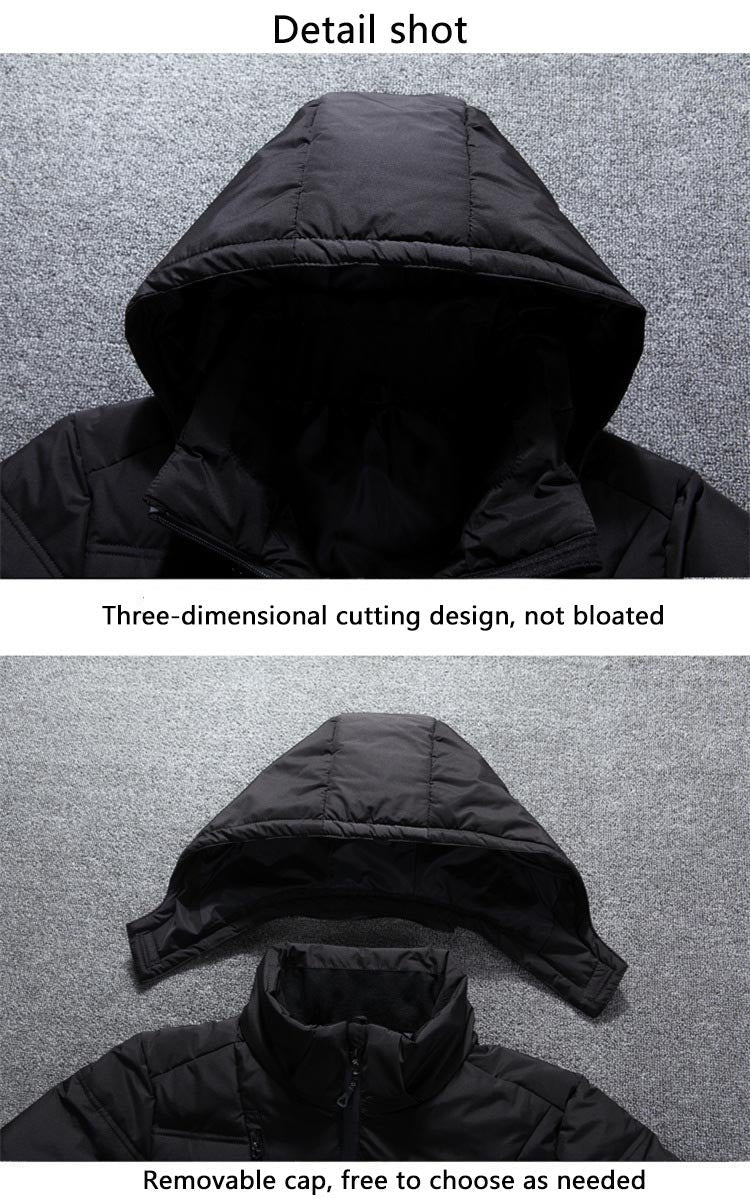 New Winter Jacket | Men High Quality Casual Coat | Hood Thick Warm Waterproof Jacket | Male Winter Parkas Outerwear image 4