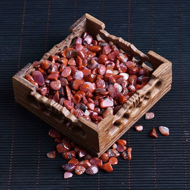 50g Natural Quartz Stones | Crystal mini rock mineral Specimen | Aquarium Stone Home decoration Craft - Southern red agate image