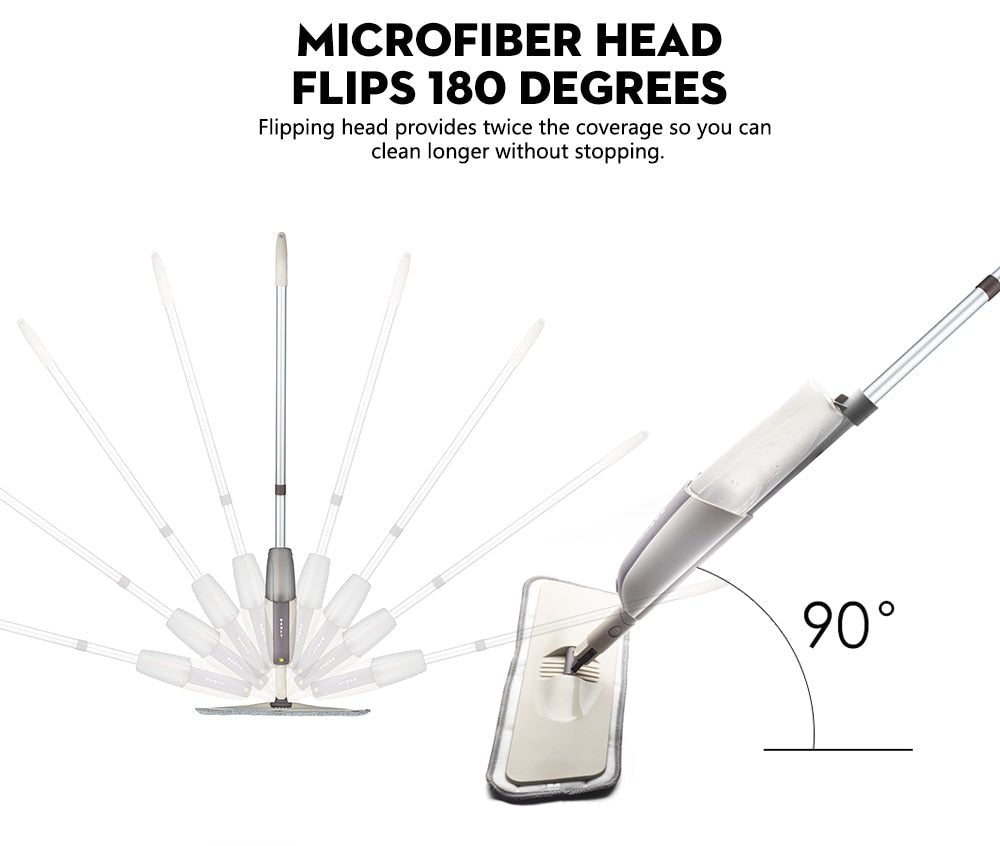 Spray Floor Mop with Reusable Microfiber Pads image 15