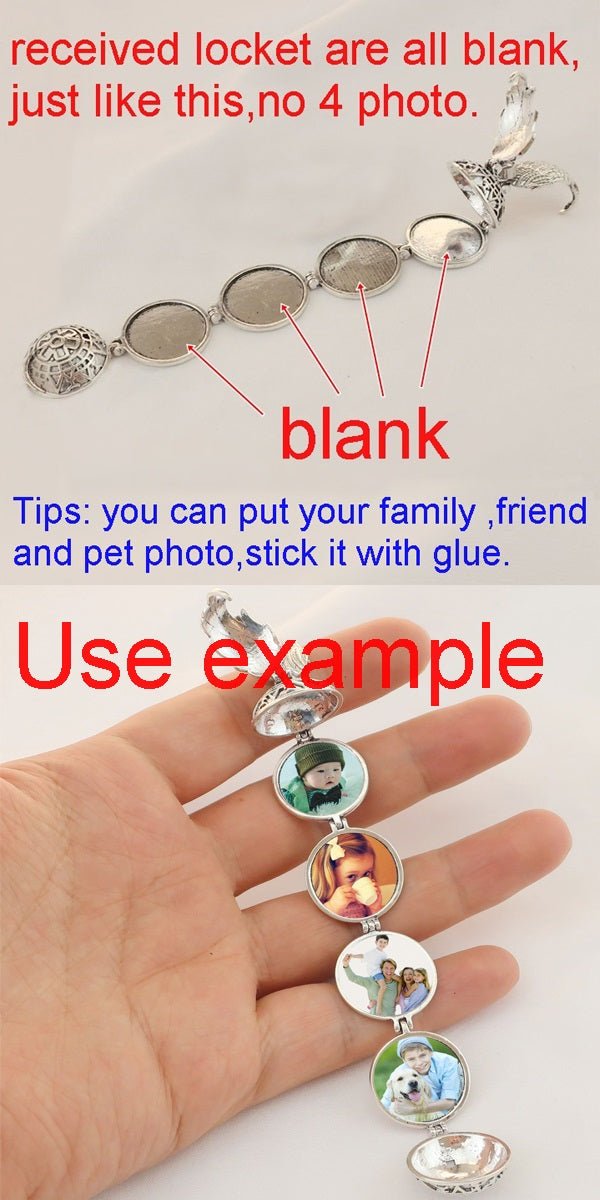 Magic 4 Photo Pendant | Memory Floating Locket Necklace image 3