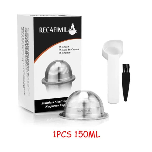 Stainless Steel Reusable Capsule for Nespresso Vertuo/vLine - Wholesale Filter Kit image