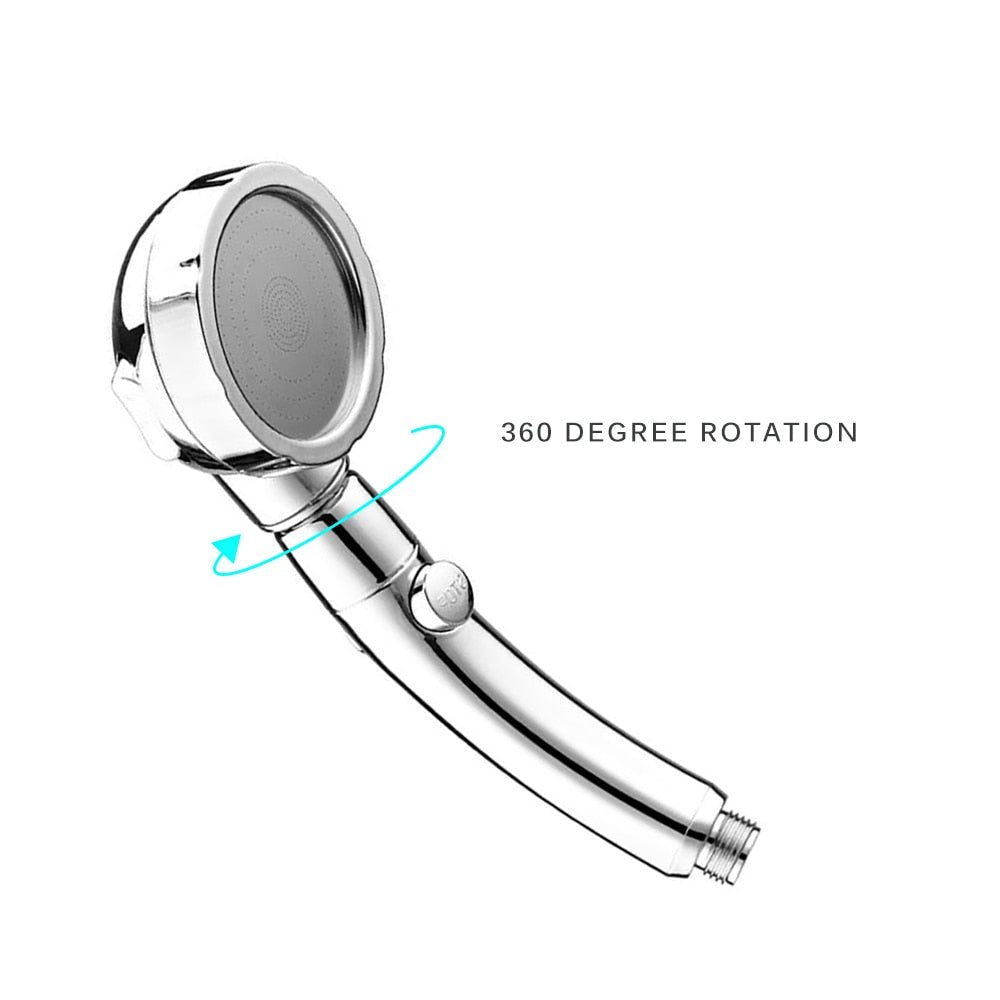 360 Degrees Water Saving Rotating Adjustable Shower Head with Stop Button image 13