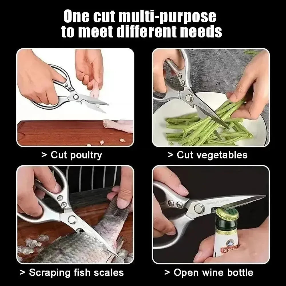 Professional 8.5-Inch Stainless Steel Kitchen Scissors ‚Äì Aluminum Alloy Handle, Ideal for Cutting Chicken Bones, Meat, and Fish image 10