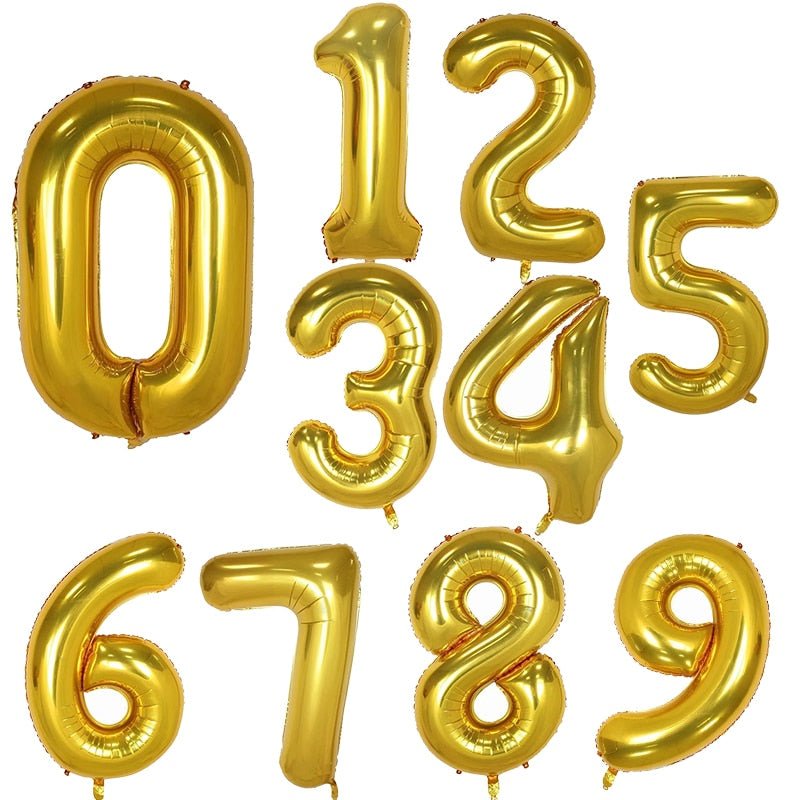 Big Foil Birthday Helium Number Party Decorations Kids Toy Figures Wedding Air Balloons image 28