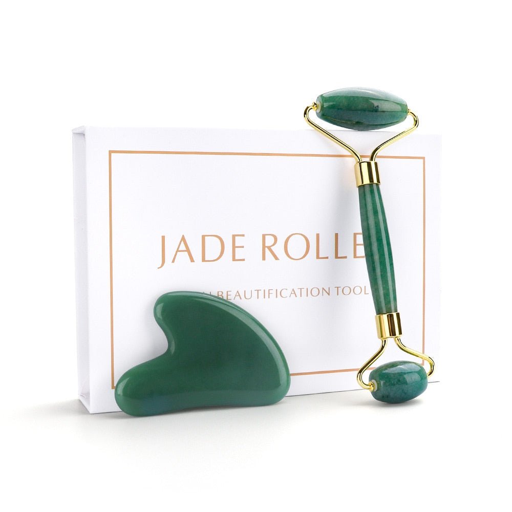 Rose Quartz Roller Slimming Face Massager | Natural Jade Facial Massage Roller Stone image 3