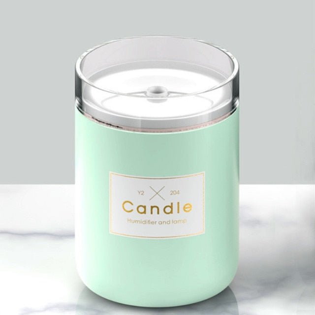280ML Ultrasonic Air Humidifier With Candle Romantic Soft Light image